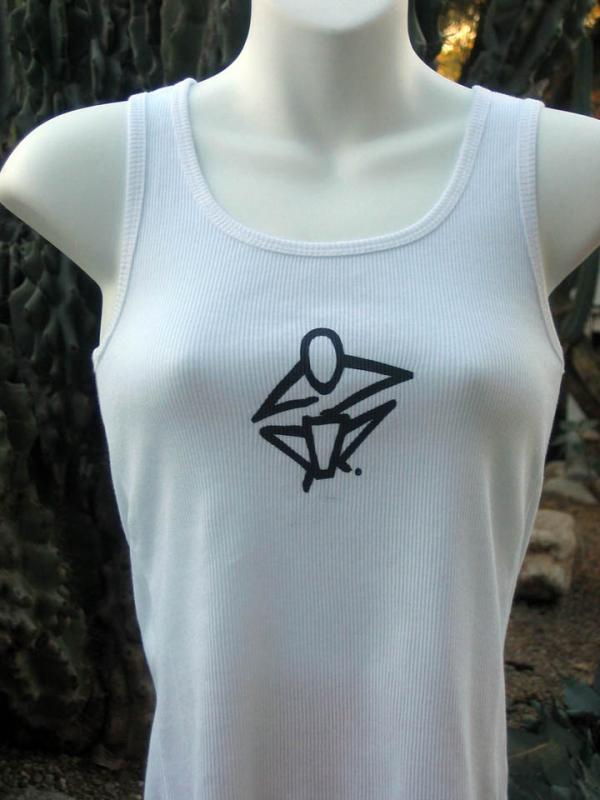 Girls Ribbed Tank - White