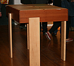 Cajon table (also available with coffee table height legs)